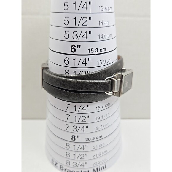 Fossil Delaney JR1371 Womens Gray Silver Tank Wrap Leather Watch New Battery main image 5